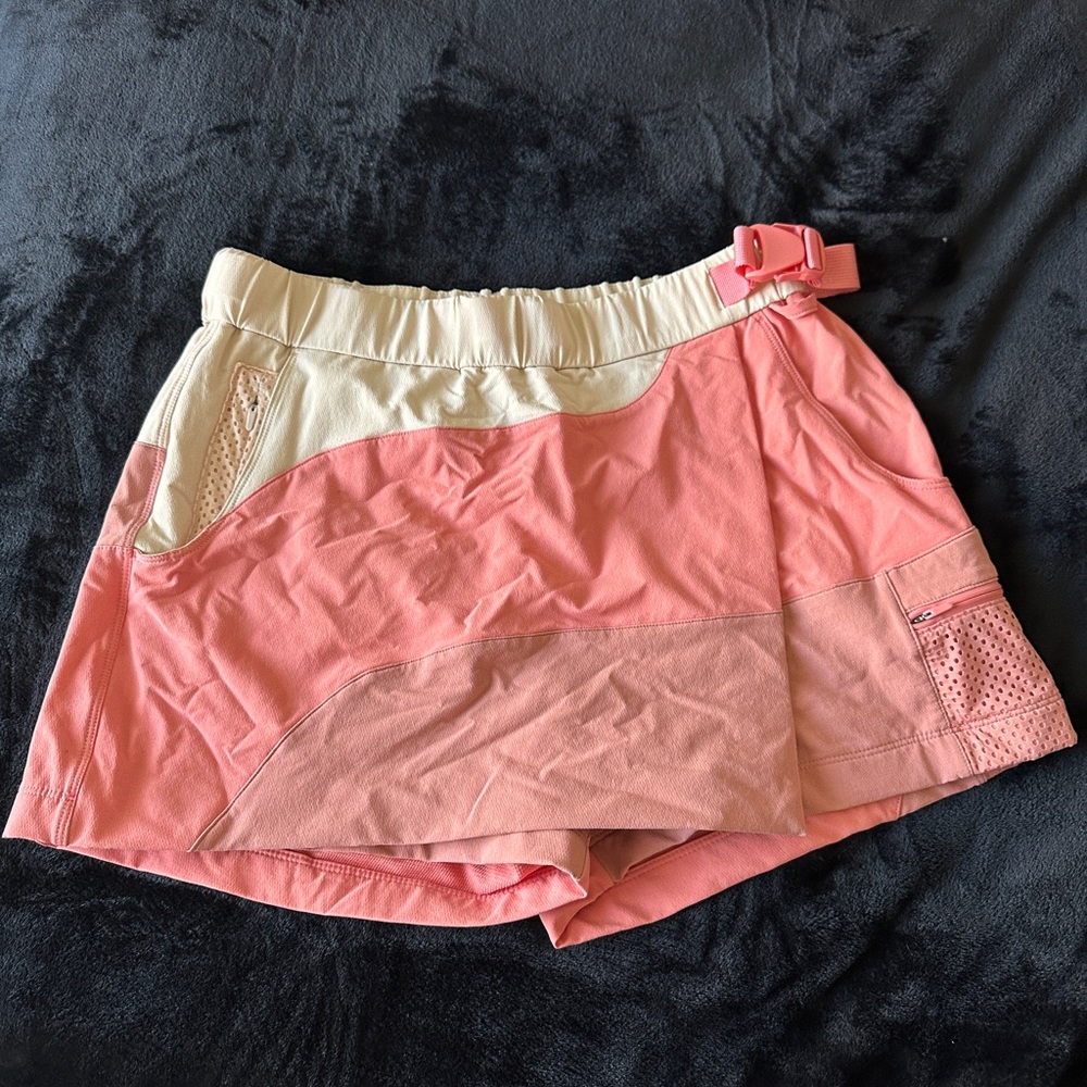 Outdoor Voices Hiking Skort | Pink, Cream, Colorblock Swirl